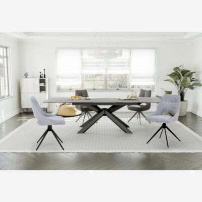Swivel Chair Luciano Gray Black (10)