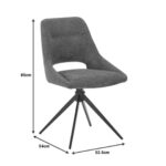 Swivel Chair Luciano Gray Black (9)