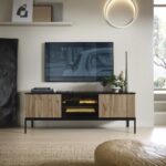 TV Cabinet Mystery  Natural Black 154x56cm (2)