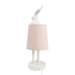 Table Lamp Animal Rabbit White Rose 50cm (11)
