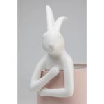 Table Lamp Animal Rabbit White Rose 50cm (13)