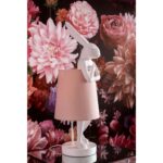 Table Lamp Animal Rabbit White Rose 50cm (2)