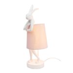 Table Lamp Animal Rabbit White Rose 50cm (8)