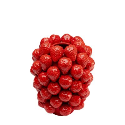 Vase Strawberries Red 30cm