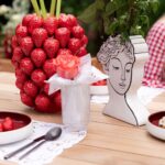 Vase Strawberries Red 30cm (6)