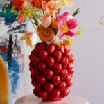 Vase Strawberries Red 30cm (7)