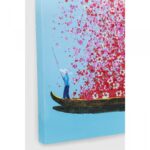 Слика на платно Цветен чамец Сино-розова 30x40 см (5)