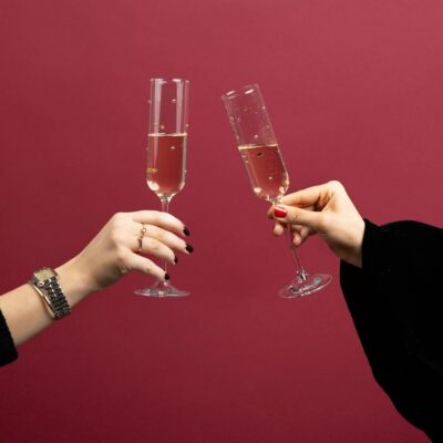Champagne Glass Glam Dots 25cm (2)