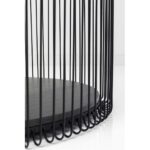Coffee Table Wire Double Black Wood (2 Set) (12)