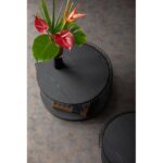 Coffee Table Wire Double Black Wood (2 Set) (7)