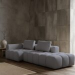 Divan këndor Paris Gri e çelët 330cm (11)
