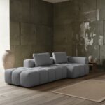 Divan këndor Paris Gri e çelët 330cm (12)