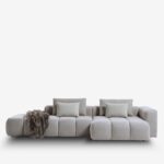 Divan këndor Paris Gri e çelët 330 cm