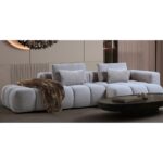 Divan këndor Paris Gri e çelët 330cm (3)