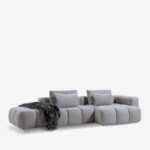 Divan këndor Paris Gri e çelët 330cm (4)
