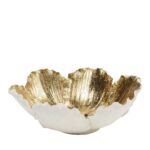 Deco Bowl Flower Bloom Cream Gold Ø20cm (5)