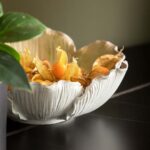 Deco Bowl Flower Bloom Cream Gold Ø20cm (7)