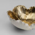 Deco Bowl Flower Bloom Cream Gold Ø20cm (9)