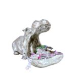 Deco Figurine Hungry Hippo Silver 17cm (3)