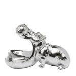 Deco Figurine Hungry Hippo Silver 17cm (4)