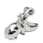 Deco Figurine Hungry Hippo Silver 17cm (6)