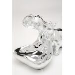 Deco Figurine Hungry Hippo Silver 17cm (8)