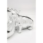 Deco Figurine Hungry Hippo Silver 17cm (9)
