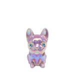 Money Box Shiny Puppies Purple 12cm