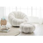 Swivel Armchair Nester White (2)