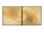 Wall Decoration Golden Waves 120x60cm