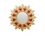 Wall Mirror Flaming Heart Ø39cm