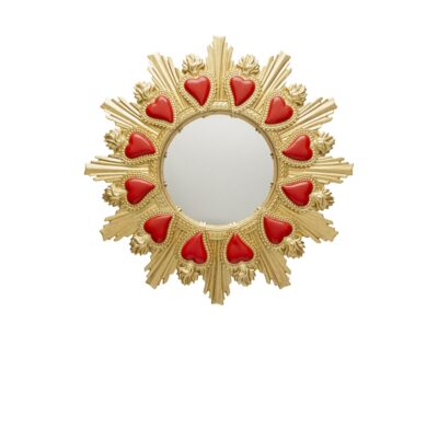 Wall Mirror Flaming Heart Ø39cm