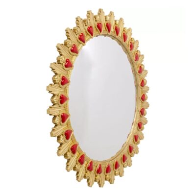 Wall Mirror Flaming Heart Ø81cm (2)