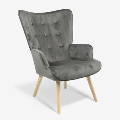 Armchair Fluffy Anthracite Natural (1)
