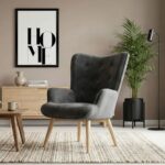 Armchair Fluffy Anthracite Natural (2)