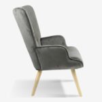 Armchair Fluffy Anthracite Natural (5)