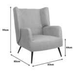 Armchair Mareta Yellow Black (11)