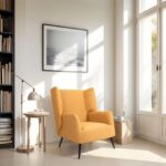 Armchair Mareta Yellow Black (2)