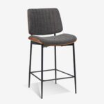 Bar Stool Kathy Walnut Gray