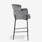 Bar Stool Tolerse Light Gray Black (4)