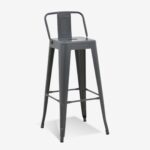 Bar Stool With Backrest Utopia Anthracite