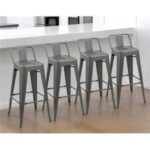 Bar Stool With Backrest Utopia Anthracite (4)