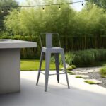 Bar Stool With Backrest Utopia Anthracite (5)