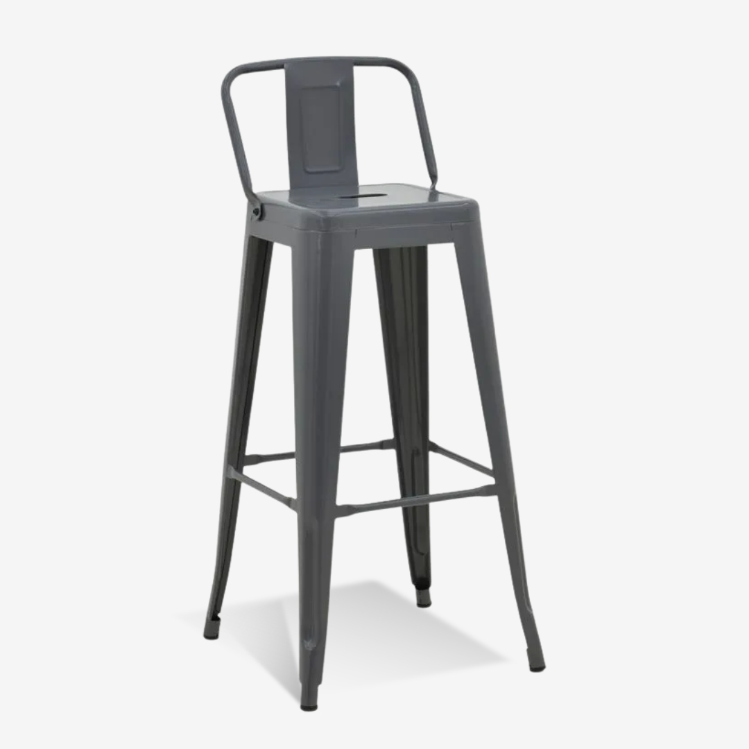 Bar Stool With Backrest Utopia Anthracite Bar Stool With Backrest Utopia Anthracite