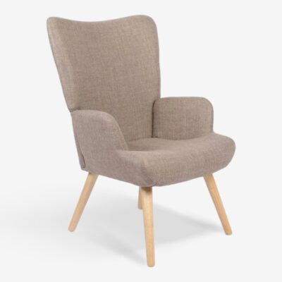 Bergere Armchair Gerlina Gray Beige Natural