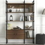 Полица за книги Ромбо орев црна 120x180 см (3)