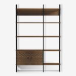 Полица за книги Ромбо орев црна 120x180 см (6)