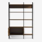 Полица за книги Ромбо орев црна 120x180 см (7)