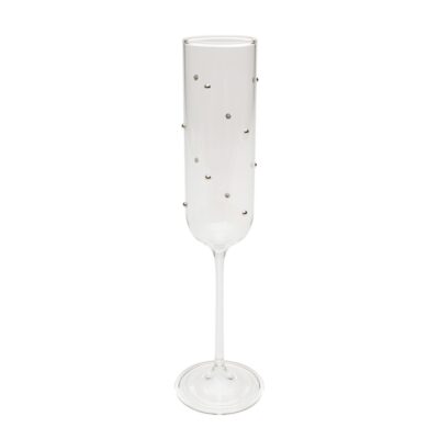 Champagne Glass Glam Dots Silver 25cm (2)