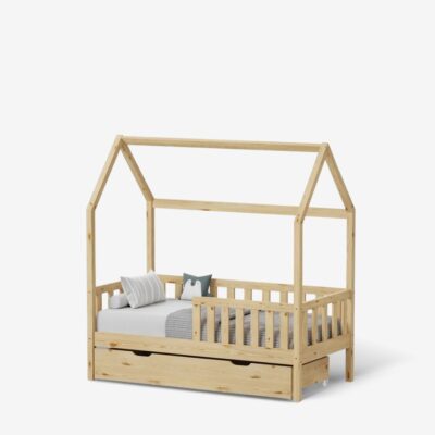 Child’s Bed With Drawer Bendina Montessori style Natural 70x140cm (17)